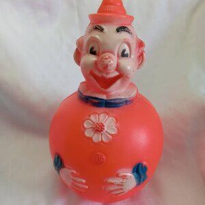Vintage CLOWN ROLLY-POLLY Regal toy from the 1960s, musical toy